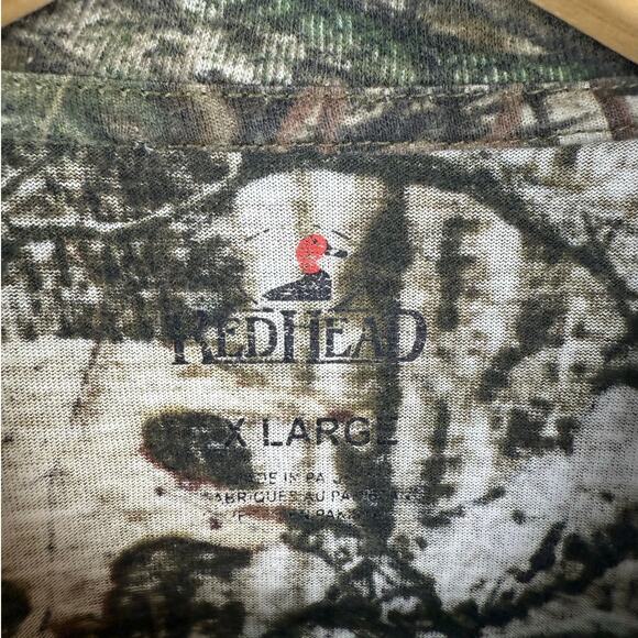 Real tree Camo Long Sleeve Shirt Sz XL Camouflage Hunting Outdoor Redhead - Picture 6 of 7